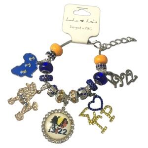 SIGMA GAMMA RHO SORORITY CHARM BRACELET